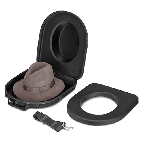 Universell passform reiseoppbevaringsboks for hatter, svart 1