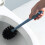 Ensemble brosse de toilette avec base murale en plastique bleu 4
