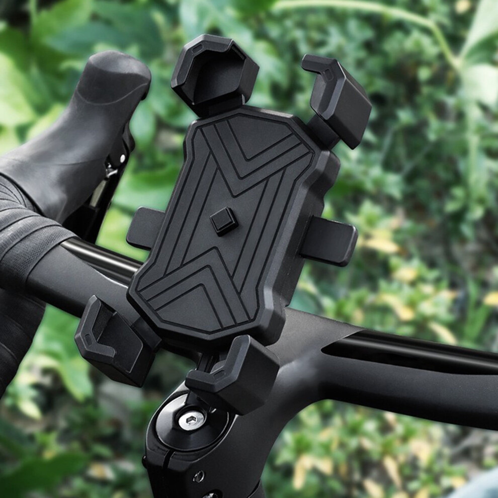Bike Phone Mount, Bicycle Handlebar Phone Holder With One-Button Locking, 360 Rotatable Bike Phone Mount For Road Mountain Bikes Navigation 9422877393244