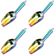 Stainless Steel Ice Scoopers for Bucket – Heavy Duty, Mirror Finish, 4pcs, Compatible with Ice Buckets