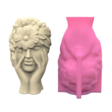 Flower Girl Vase Mold Silicone Planter Mold1Piece