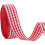 Ginghambånd rødt hvidt polyester2 ruller22 meter0,63 1