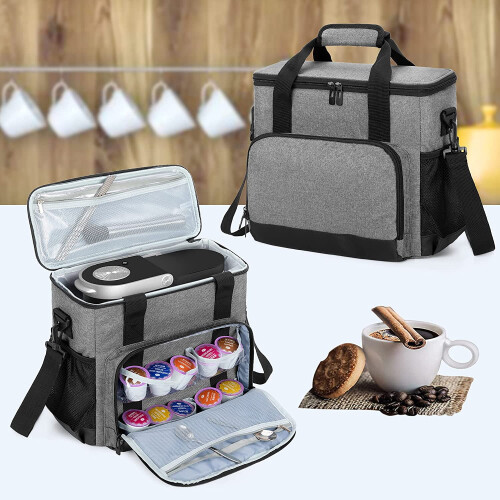 Sac de transport CURMIO pour cafetière Keurig K-Mini – Gris