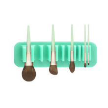Support mural de rangement pour pinceaux de maquillage en silicone souple, séchoir à pinceaux, porte-pinceaux