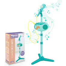 Meaisín Karaoke Bluetooth 5-in-1 le hathrú gutha, taifeadán, cainteoir & soilse – comhoiriúnach le bronntanais lá breithe bándearg