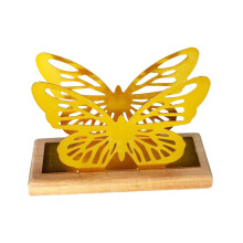 Porte-serviettes distributeur de mouchoirs en papier, élégant motif papillon ajouré, pour la décoration de la cuisine et de la table à manger.