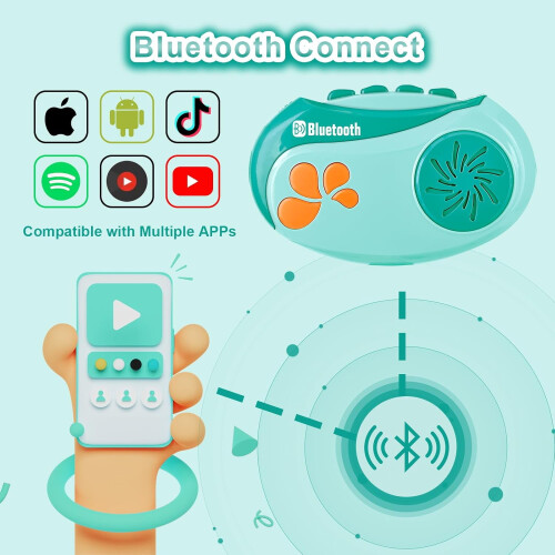 Μηχανή καραόκε Bluetooth 5 σε 1 με εναλλάκτη φωνής, συσκευή εγγραφής, ηχείο και φώτα – 2