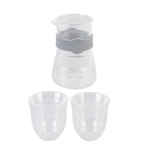 Ensemble cafetière à filtre en borosilicate – Double couche,