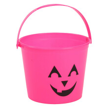 Halloween-bøtte med knep eller knep – plastkurv med Jack O'Lantern-godteri, gresskarbøtte/-gryte, festutstyr (1 stk)