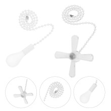 Lot de 2 accessoires décoratifs pour plafonnier : chaînette d'extension pour ventilateur de plafond blanc