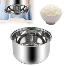 Cuve intérieure en acier inoxydable pour cuiseur à riz, cuve de rechange antiadhésive, durable et compatible avec tous les multicuiseurs, pour une