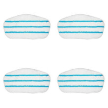 Lot de 4 lingettes de balai en microfibre corail réutilisables et lavables, compatibles avec les balais vapeur, 33 x 18 cm