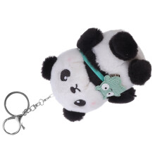 Plyšová kľúčenka panda, objemná, prenosná, úložná, viacdielna, 1 ks