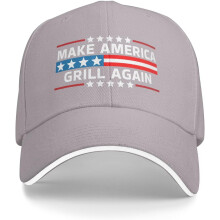 Șapcă de baseball reglabilă Make America Grill Again Sandwich Hats Unisex Negru Unisex