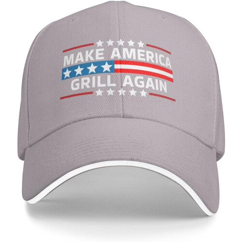Καπέλα Σάντουιτς Make America Grill Again Ρυθμιζόμενο Καπέλο Μπέιζμπολ Unisex Μαύρο Unisex