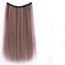 Veelzijdig geverfd synthetisch clip-in haarstuk uit één stuk voor wit haar. Natuurlijk gevoel en gemakkelijk te stylen. Naadloze pruik.
