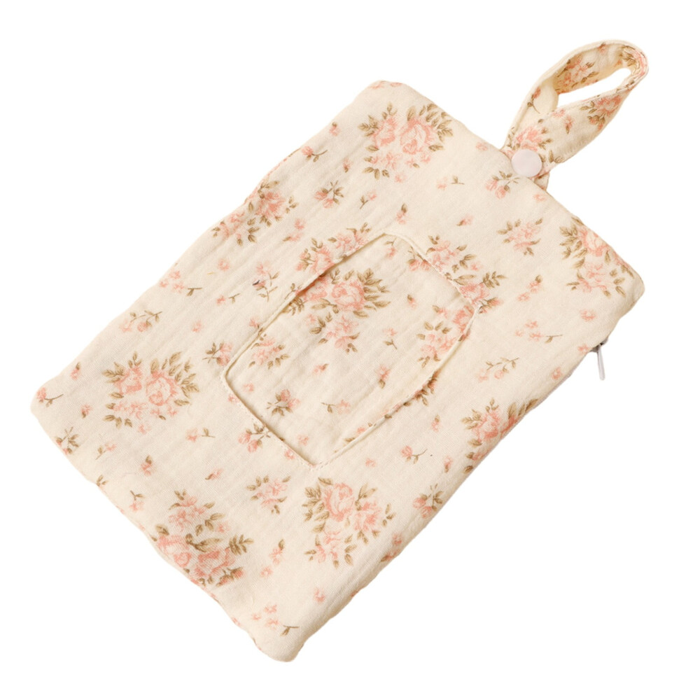 Stroller Tissue Holder Bag Floral Print Portable Wipes