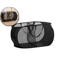 Pop Up Laundry Hamper, Large Collapsible Clothes Basket with Sturdy Handles, Foldable Mesh Storage Bin for Home, Dorm, Travel