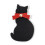Marque-page en cuir PU en forme de chaton, noir 4