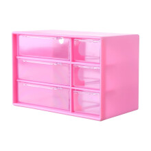 Mini-Schreibtisch-Schubladenorganizer mit 6 transparenten Schubladen, Aufbewahrungsbox aus Kunststoff für den Schreibtisch im Büro oder zu Hause