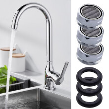 Udskiftning af perlator til badeværelsesarmatur, 15/16" (24 mm) M24-udvendig gevind, kraftig højflow, 3 stk. – kompatibel med standard