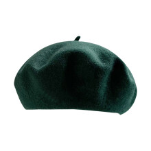 Dames wollen baret, klassieke Franse wintermuts, warme, artistieke schildersmuts, elegante muts voor dagelijks gebruik, maat M.