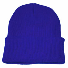 Miesten lierittömät lippikset, unisex-neulepipo, hiphop-lämmöllä, lämmin talvihiihtopipo, sininen pipo (sininen, yksi koko)