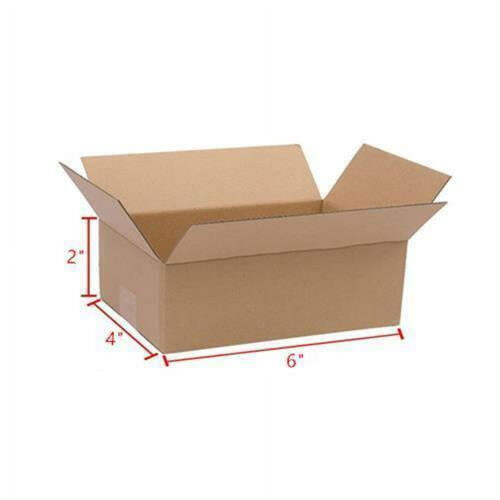 100Box6x4x2Cardboard Συσκευασία Mailer Κουτιά αποστολής κυματοειδές χαρτοκιβώτιο 1