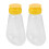 Sticle transparente din plastic, cu sigiliu, 200 ml, set de 2 1