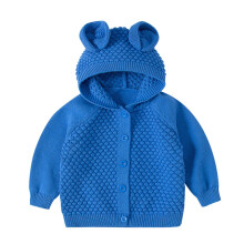 Kids Jacket,Sweater Children Fall Winter Pure Color Knitted Cardigan Coat for Cozy Comfort,Girls Jacket,Z04 Blue,4-5 Years
