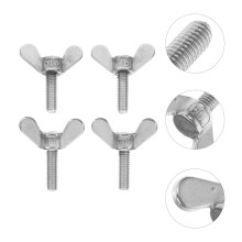 Lot de 4 papillons en acier inoxydable pour accessoires de mât de drapeau, faciles à installer.