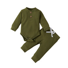 Abbigliamento per bambina Abbigliamento autunnale per bambina e bambino 3 6 12 18 24 mesi Completi Tutina in cotone a maglia a maniche lunghe