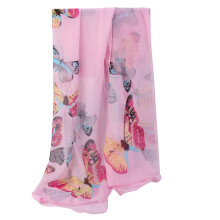 Lenço feminino de chiffon macio, 160x50cm - Xale leve e elegante para todas as estações - Acessório versátil para mulheres em diversas cores.