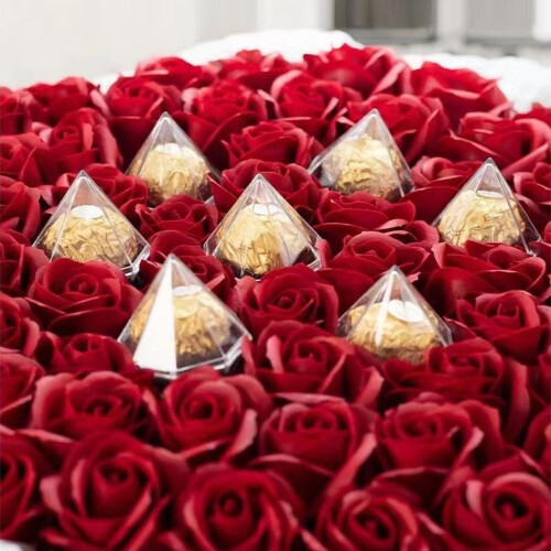 10 τεμάχια διαφανές μίνι κουτί σοκολάτας, πλαστική συσκευασία καραμελών με