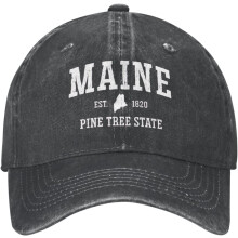 Turhatter for menn Turbaseballhatt for kvinner Justerbar Maine Retro-caps