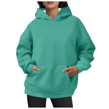 Hoodies för kvinnor, överdimensionerade pulloverhoodies, sammetssweatshirts, långärmade med fickor för höst- och vinterkläder, damhoodies, M
