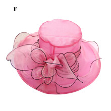 Dameshoed van bloemennetgaren, geschikt voor bruiloften, cocktails, theekransjes, strand en tuin, hoge hoed van organza, verkrijgbaar in diverse
