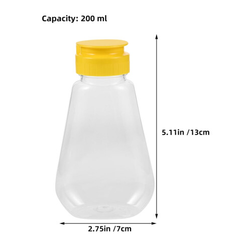 Sticle transparente din plastic, cu sigiliu, 200 ml, set de 2 1