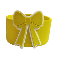 Cute Bow Silicone Cup Bottom Sleeve Protector for Tumbler – Easy Install & Remove, Compatible with Travel Cups