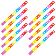 Lot de 10 bracelets en silicone tendance et confortables, parfaits pour les événements en extérieur et le quotidien.
