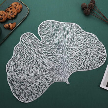 Set van 4 bladvormige placemats van PVC, holle placemats voor de eettafel, hittebestendig en antislip.