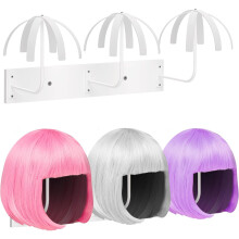 Soporte de pared de 6 piezas para pelucas: exhibición, almacenamiento, peinado y secado – Compatible con la mayoría de las pelucas