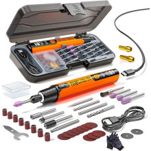 Mini Electric Rotary Tool Set with LED Light & Digital Display, 6 Speeds, Compatible with Engraving, Polishing, Drilling