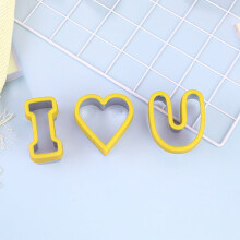 Set of 3 Reusable Metal Cookie Molds Non-Stick Letter Shaper for Homemade Cookies and Treats Baking