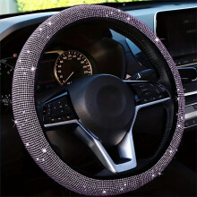 Lyxigt bling-rattskydd för bilen - stretchig passform, ingen innerring, spandexmaterial - kompatibel med de flesta fordon