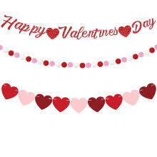 Décorations de Saint-Valentin (1/2/3 pièces) : Guirlande « Sois à moi » en forme de cœur, prête à l'emploi – Maison, mariage, fête,