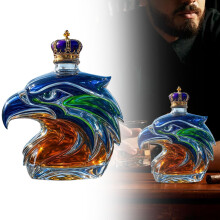 Carafe à whisky en verre tête de faucon 3D
