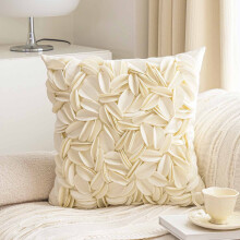 Coussin décoratif scandinave, housse douce en polyester pour canapé/chambre, blanc/kaki/jaune/orange/rose, décoration intérieure moderne et