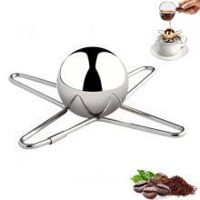 Bola de enfriamiento de acero inoxidable para espresso con soporte