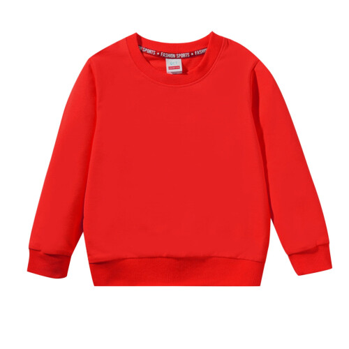 Felpa a maniche lunghe in cotone con inserti patchwork per bambini e bambine, modello casual e comodo, Z01Rosso, 6-7 anni